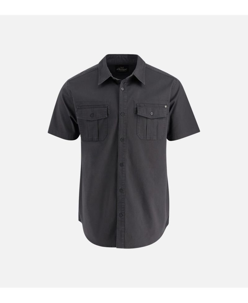 Men's Short Sleeve Utility Button Up Shirt