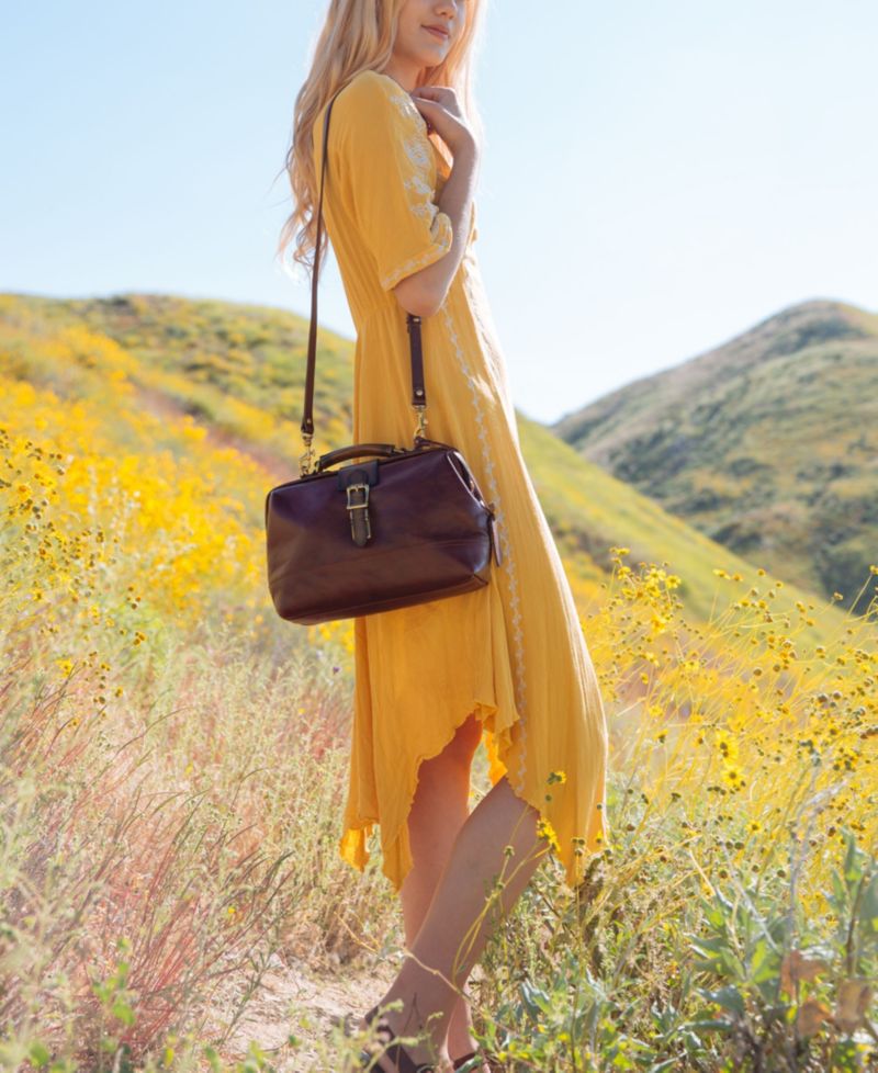 Doctor Small Leather Crossbody Satchel Bag