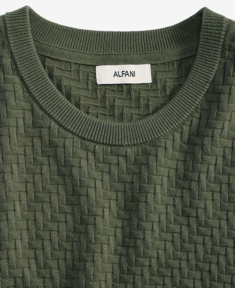 Men's Basketweave Sweater T-Shirt