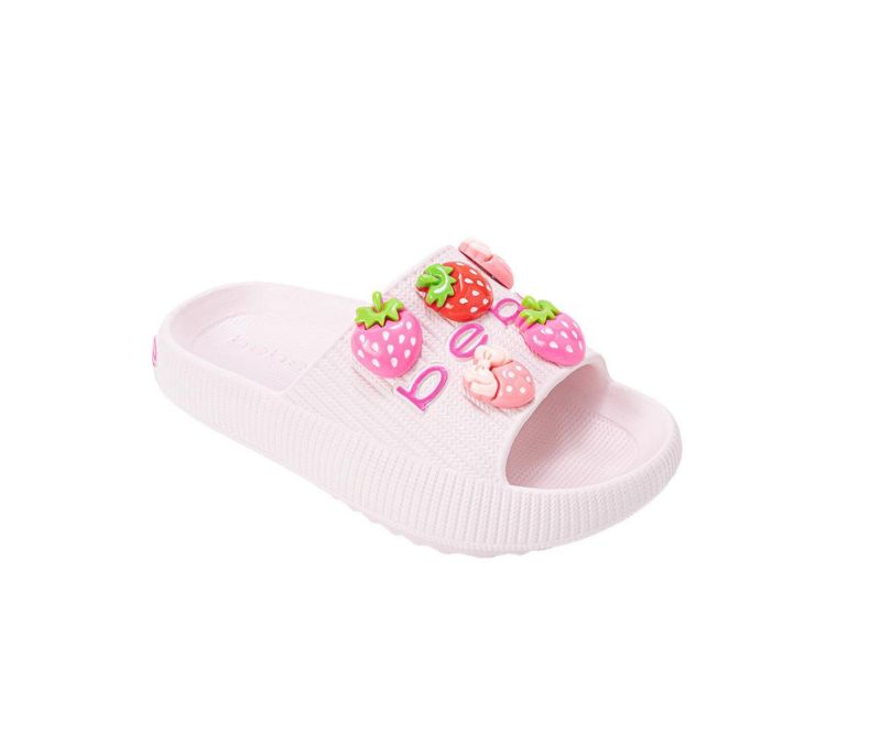 Girls Girls EVA Slide - Lightweight Comfy Slide Sandals with Strawberry Charms