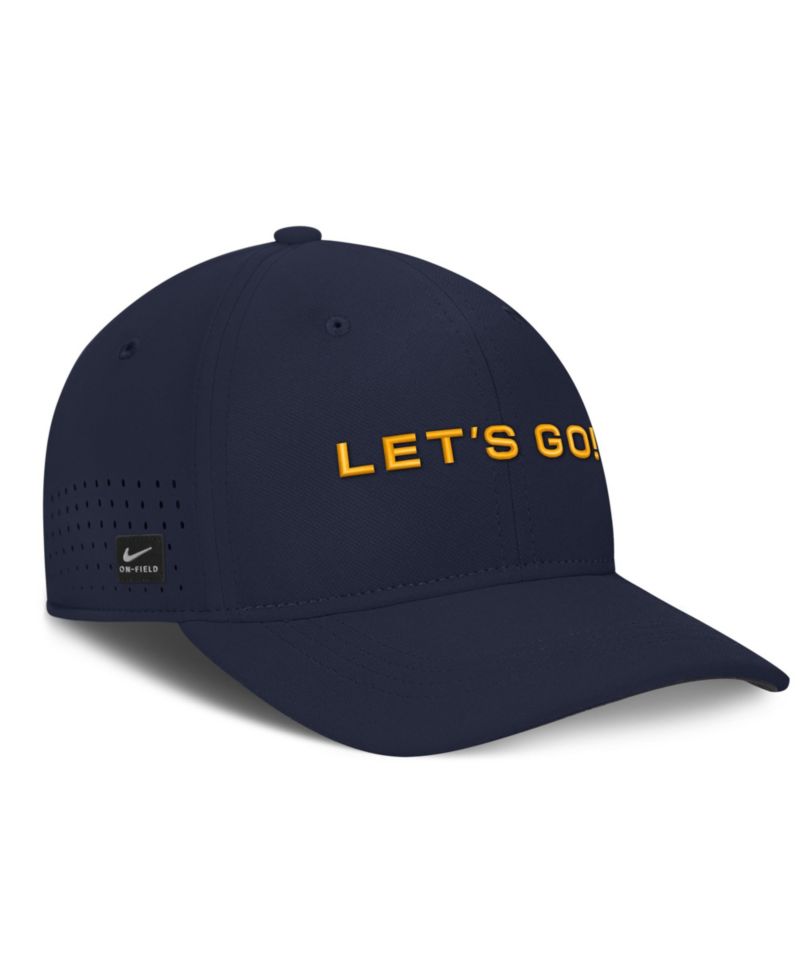 Men's Navy West Virginia Mountaineers Gameday Aerobill Swooshflex Dri-FIT Hat