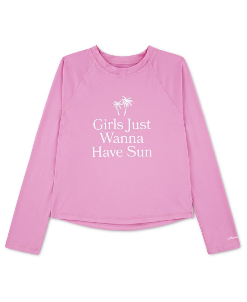 Girls' Graphic Long-Sleeve Rash Guard