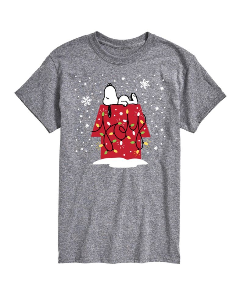 Men's Snoopy Holiday Dog House Short Sleeve T-shirt
