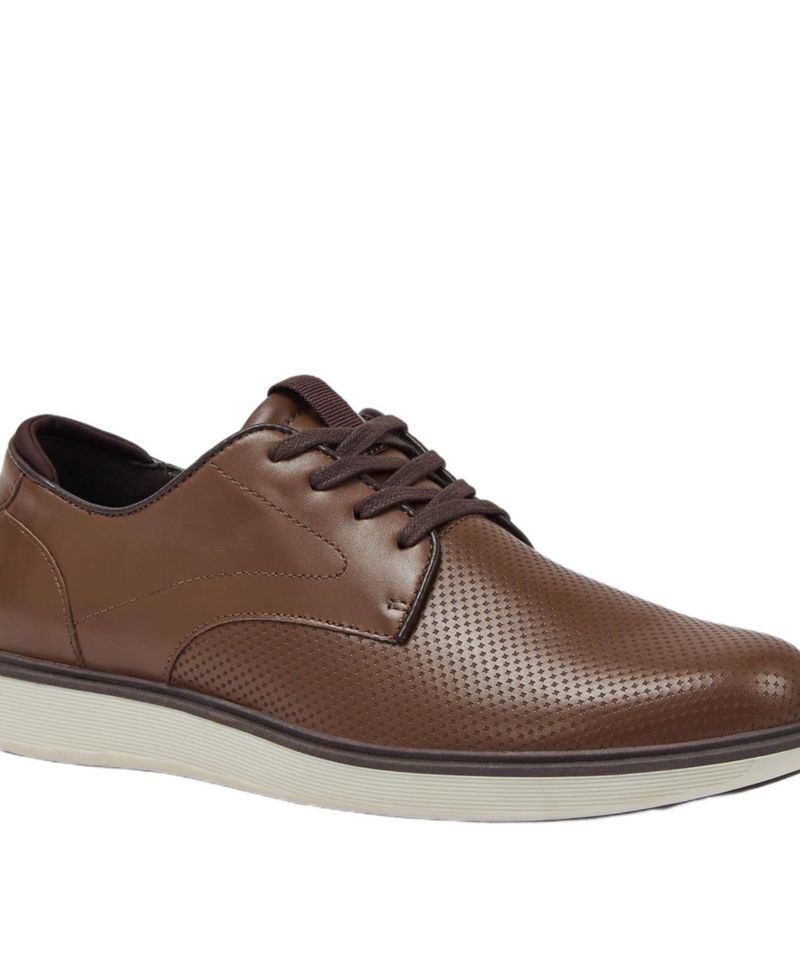Men's Wide Width Leather Lace Up Derby Oxfords