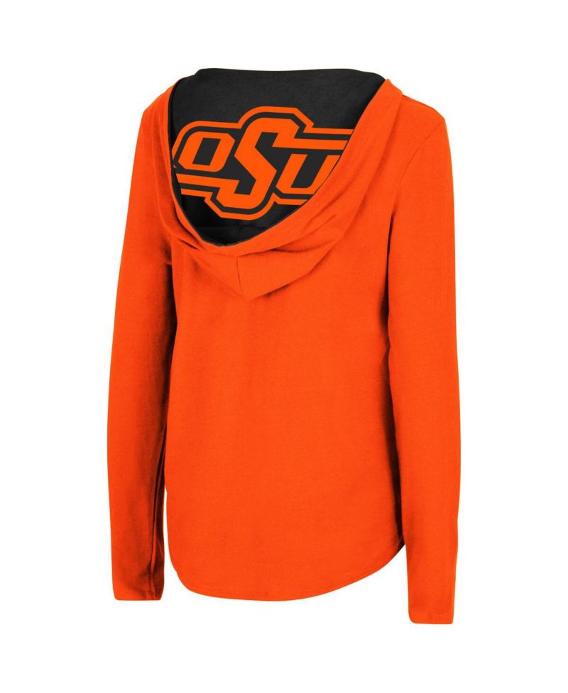 Women's Orange Oklahoma State Cowboys Catalina Hoodie Long Sleeve T-shirt