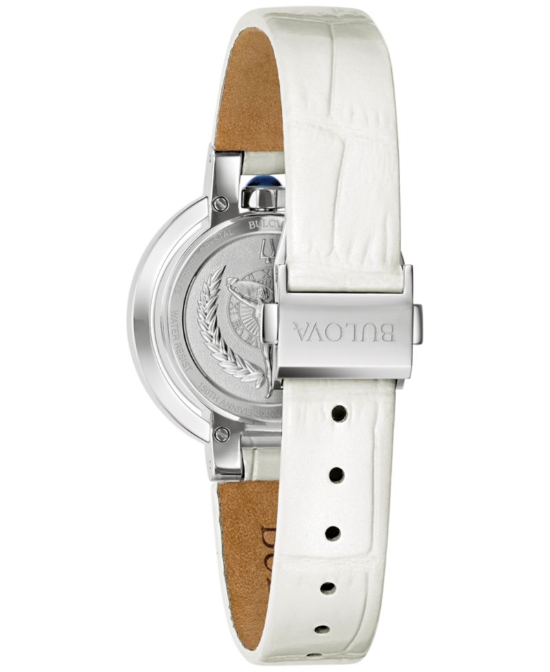 150th Anniversary Women's Rubaiyat White Leather Strap Watch 31mm