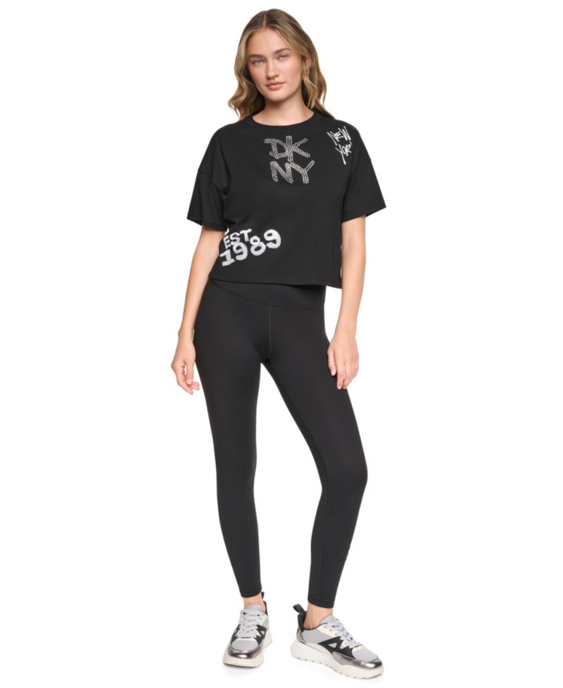 Women's Graffiti Logo Cropped Graphic T-Shirt