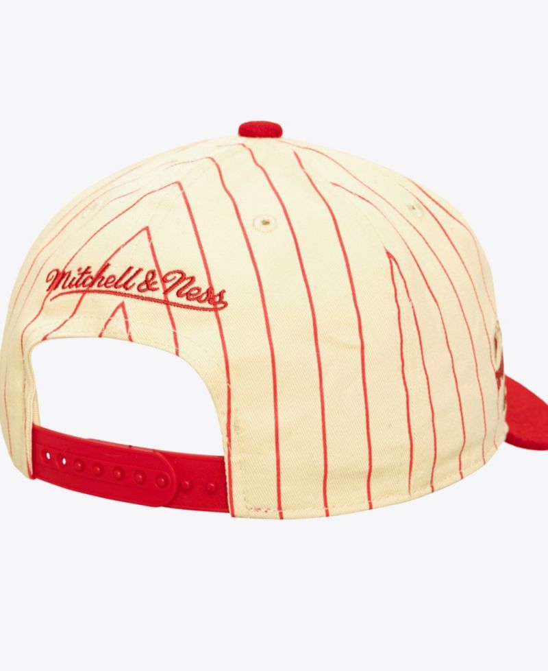 Men's Cream New Jersey Devils Retro Roots Vintage Stripe Pro Snapback Hat