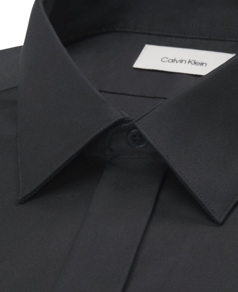 Men's Tailored Occasion Slim-Fit Point-Collar Cotton-Blend Dress Shirt