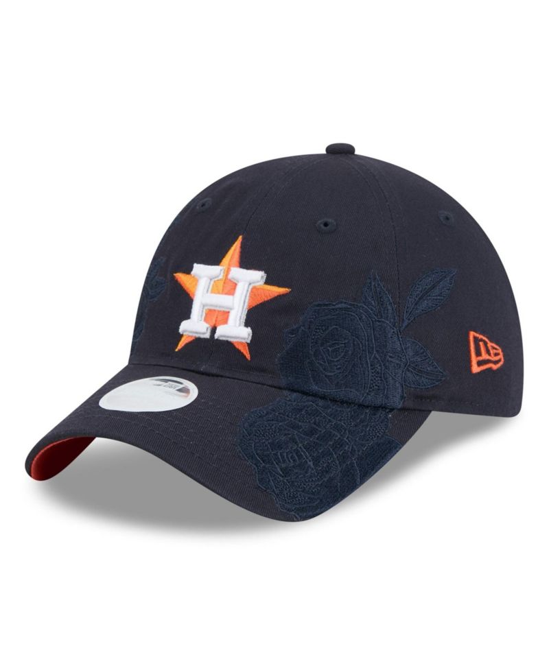 Women's Navy Houston Astros Roses 9TWENTY Adjustable Hat