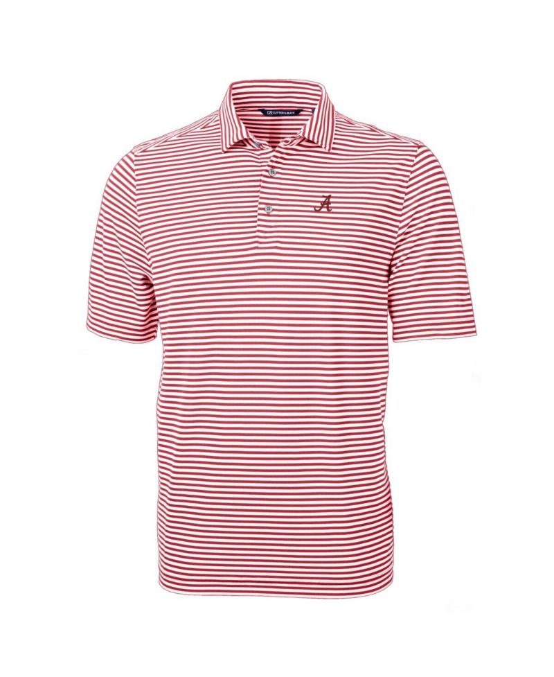 Men's Crimson Alabama Crimson Tide Virtue Eco Pique Stripe Polo Shirt