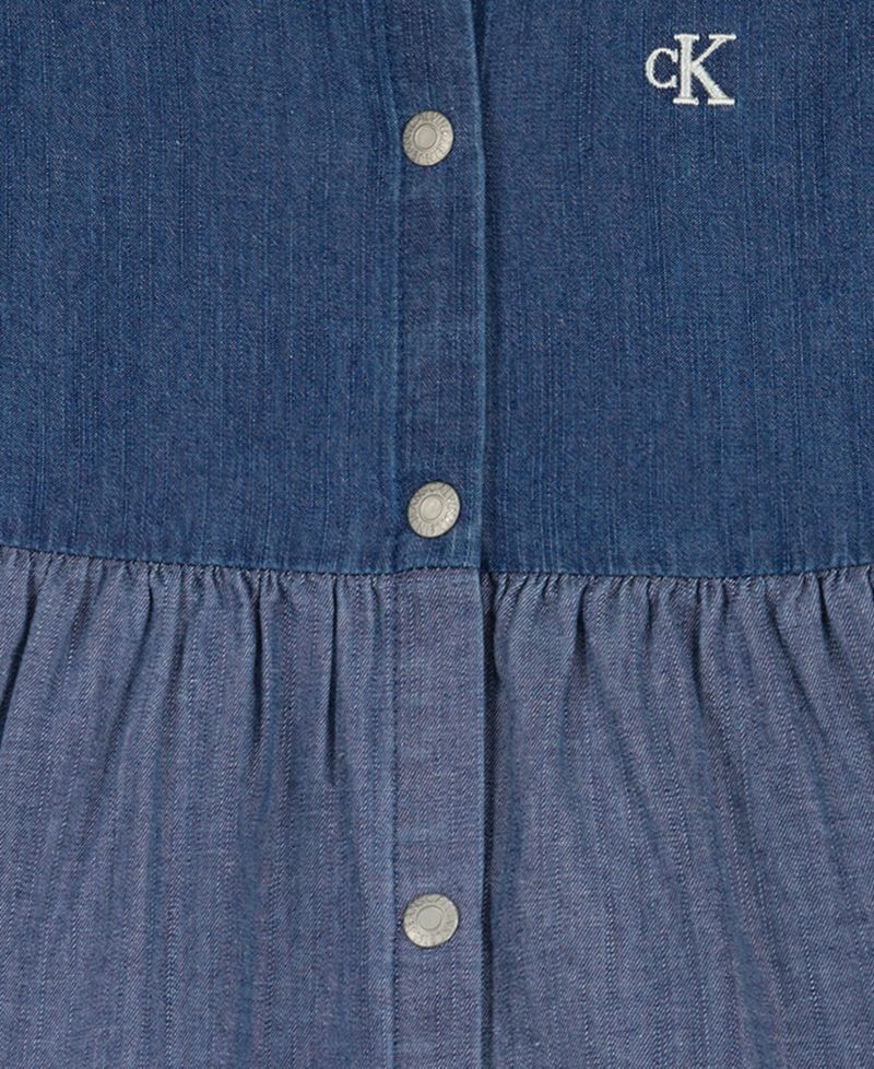 Toddler Girls' 2T-6X Collared Denim Button-Front Dress
