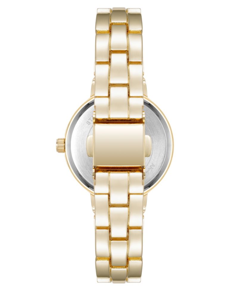 Women's Quartz Modern Taupe Enamel and Gold-Tone Alloy Metal Watch, 30mm