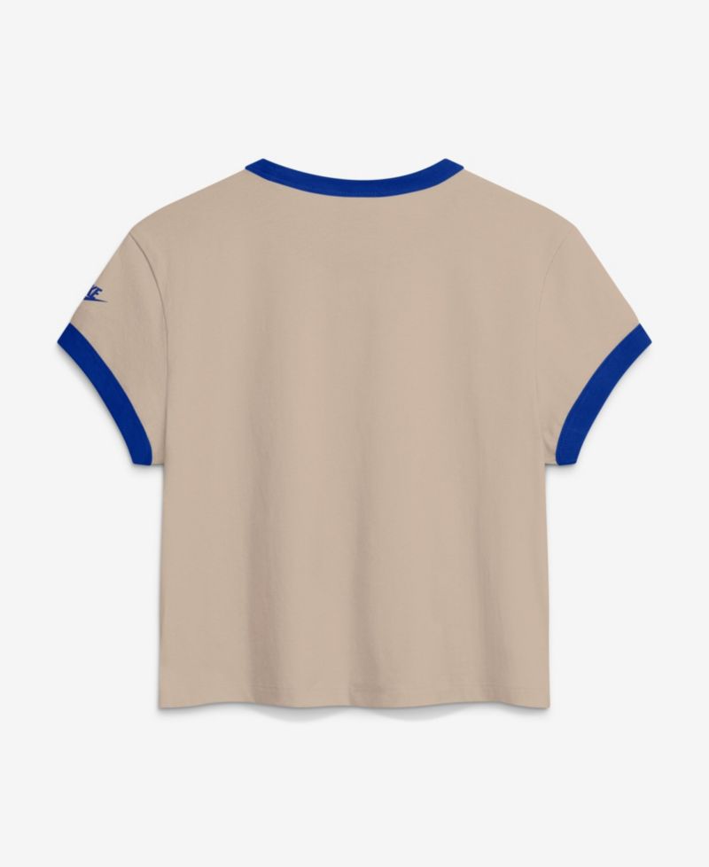 Women's Buffalo Bills Rewind Ringer Cropped T-Shirt