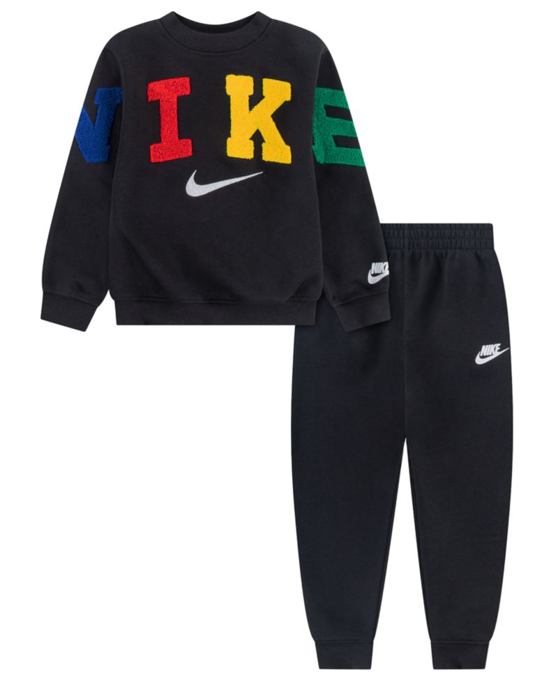 Boys' 2T-7 Fleece Crewneck Sweatshirt and Joggers, 2-Piece Set