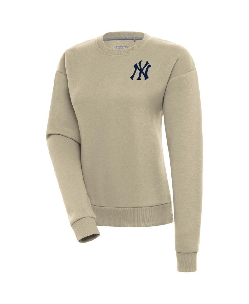 Women's Khaki New York Yankees Victory Pullover Sweatshirt