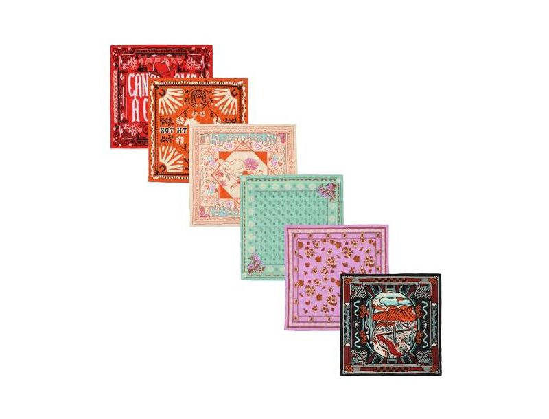Lightweight Western Theme 22"x22" 6-Pack Bandana Set