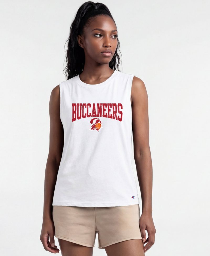 Women's Tampa Bay Buccaneers Distressed Muscle Tank Top