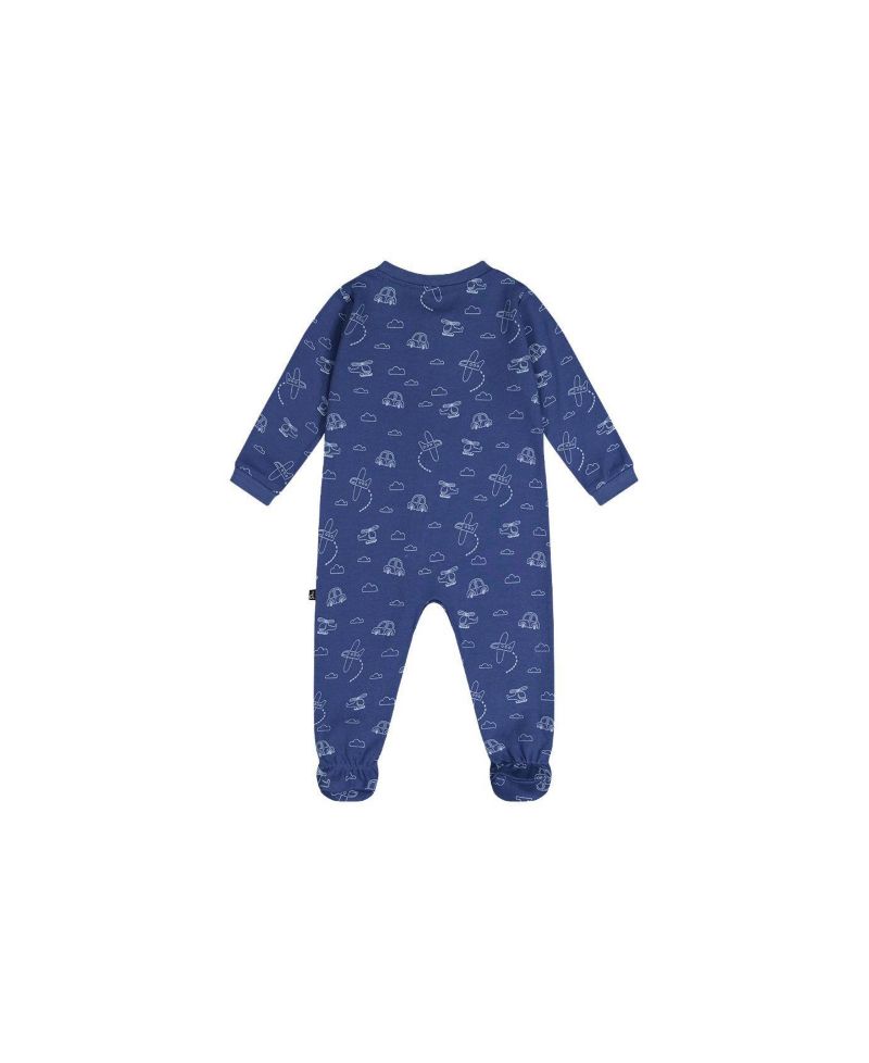 Baby Boy 3M-24M Cotton One Piece Pajama Transport Print