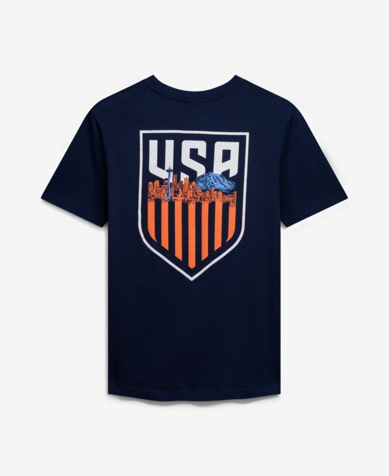 Men's and Women's Navy Host City U.S. Soccer x Seattle Crest 2026 T-Shirt