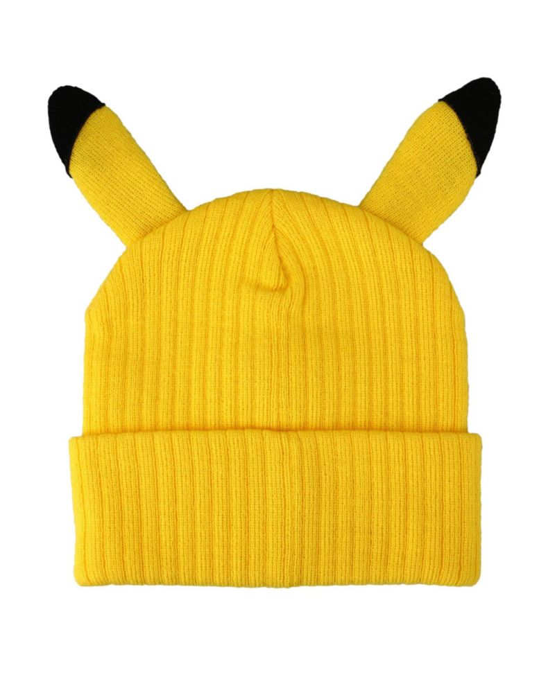 Men's Pikachu Inspired Adult Unisex Yellow Cuff Beanie