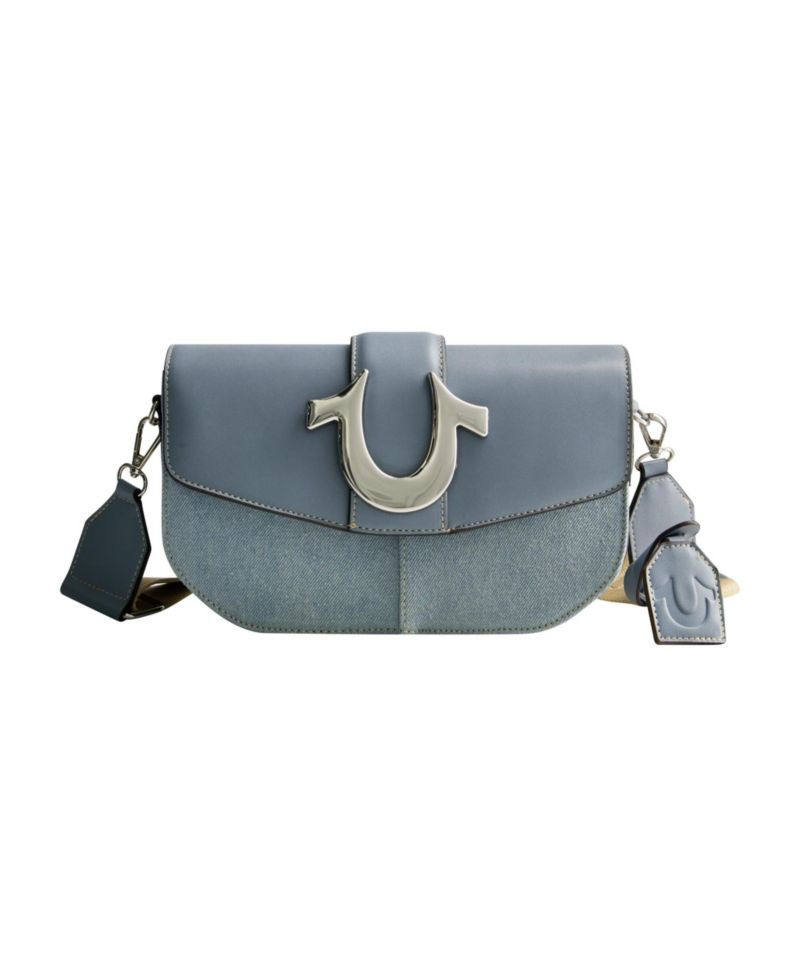 Licensed Denim Saddle Bag with Oversized Horseshoe Logo