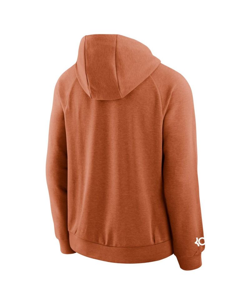 Men's Texas Orange Texas Longhorns 2025 Courtside Basketball Practice Raglan Dri-FIT Hoodie