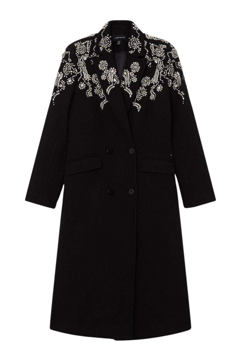 Women's Tailored Wool Double Breasted Midi Coat