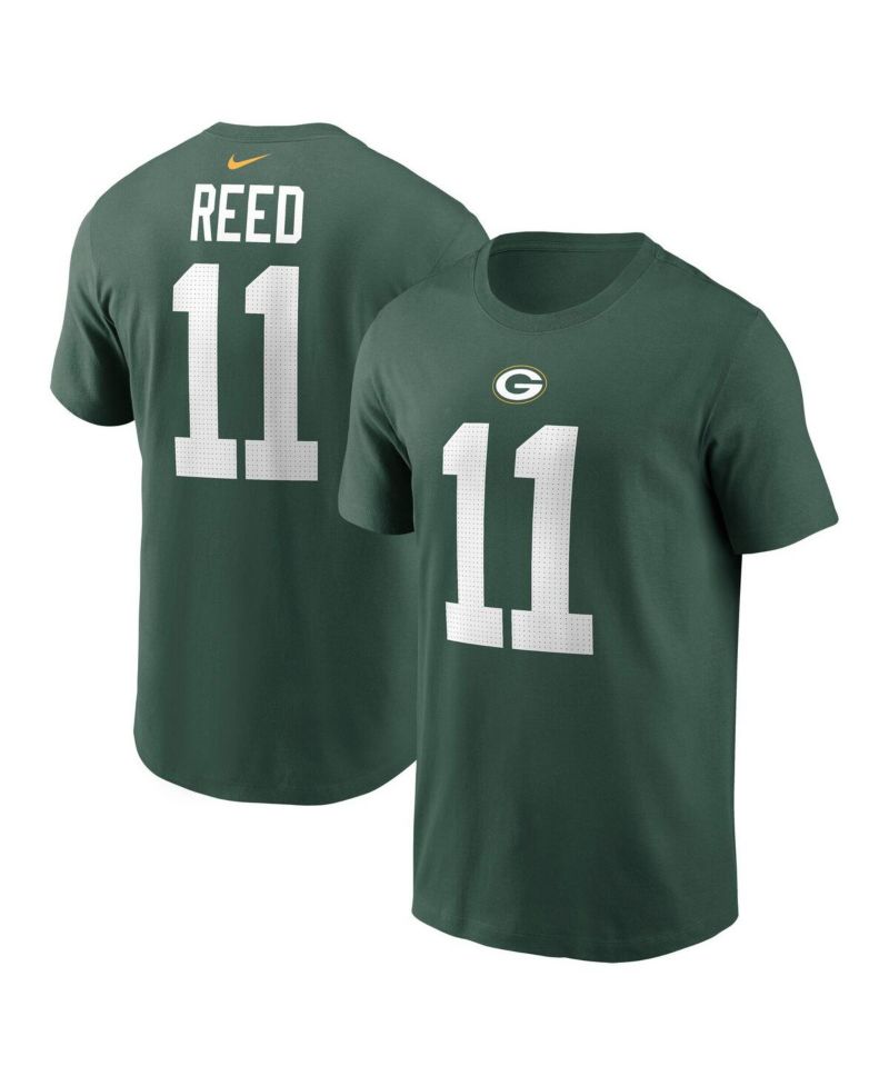 Men's Jayden Reed Green Green Bay Packers Name & Number T-Shirt