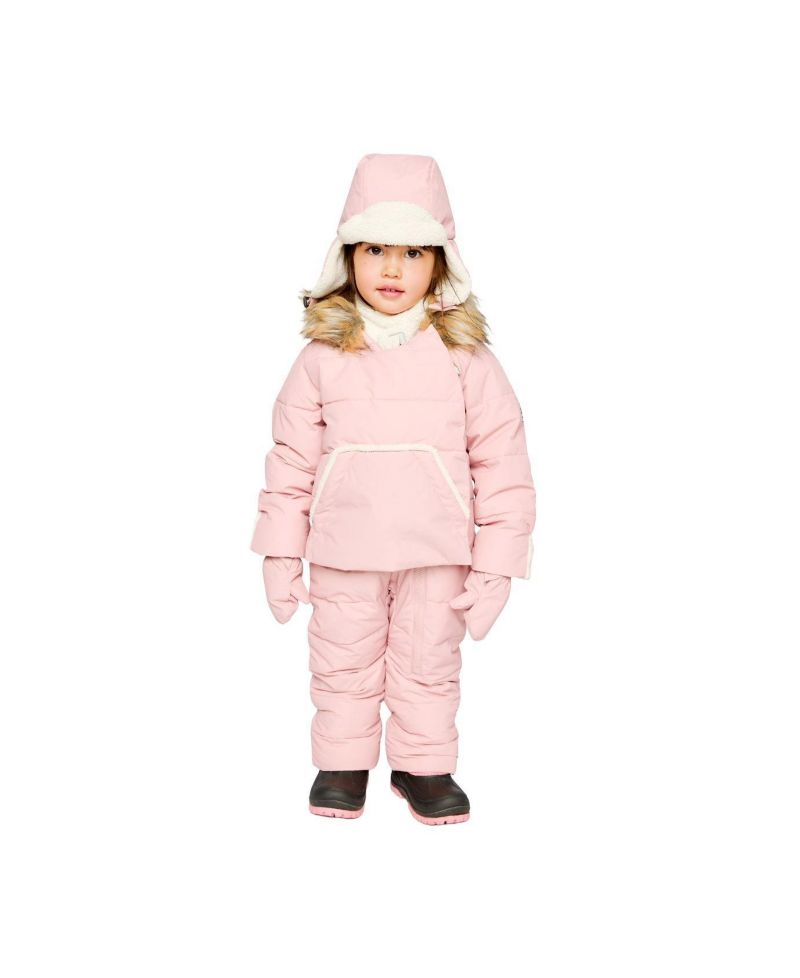 Baby Girl Snug One Piece Snowsuit Adapted for Car Seats Pale Dusty