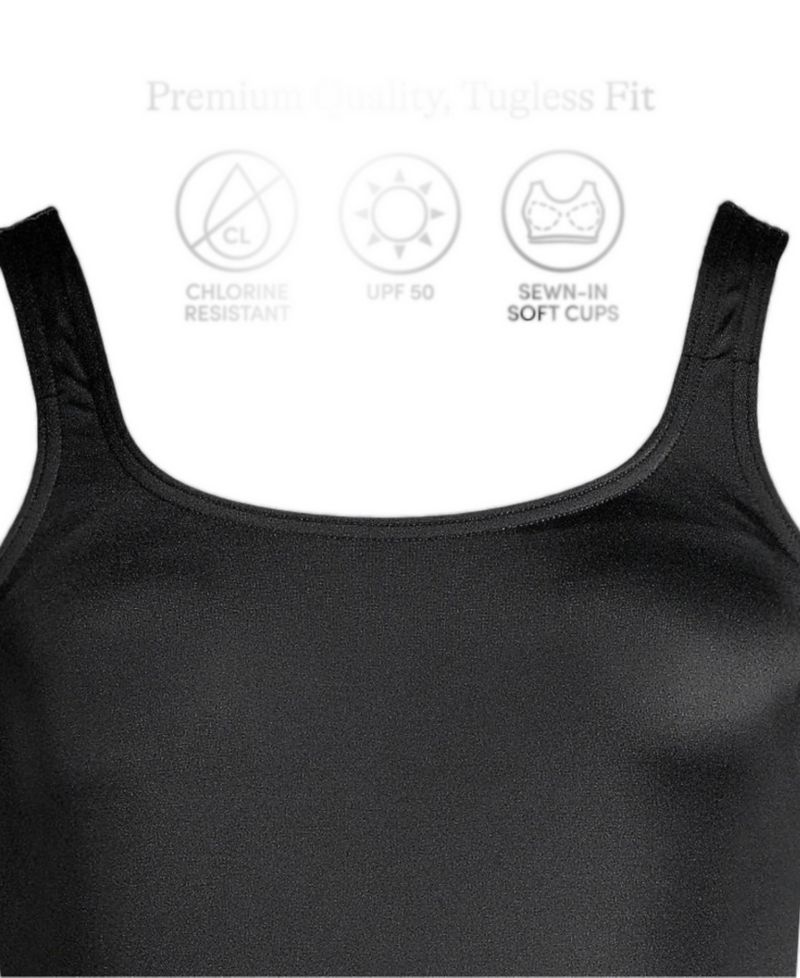 Women's Long Torso Tugless Low Leg One Piece Swimsuit