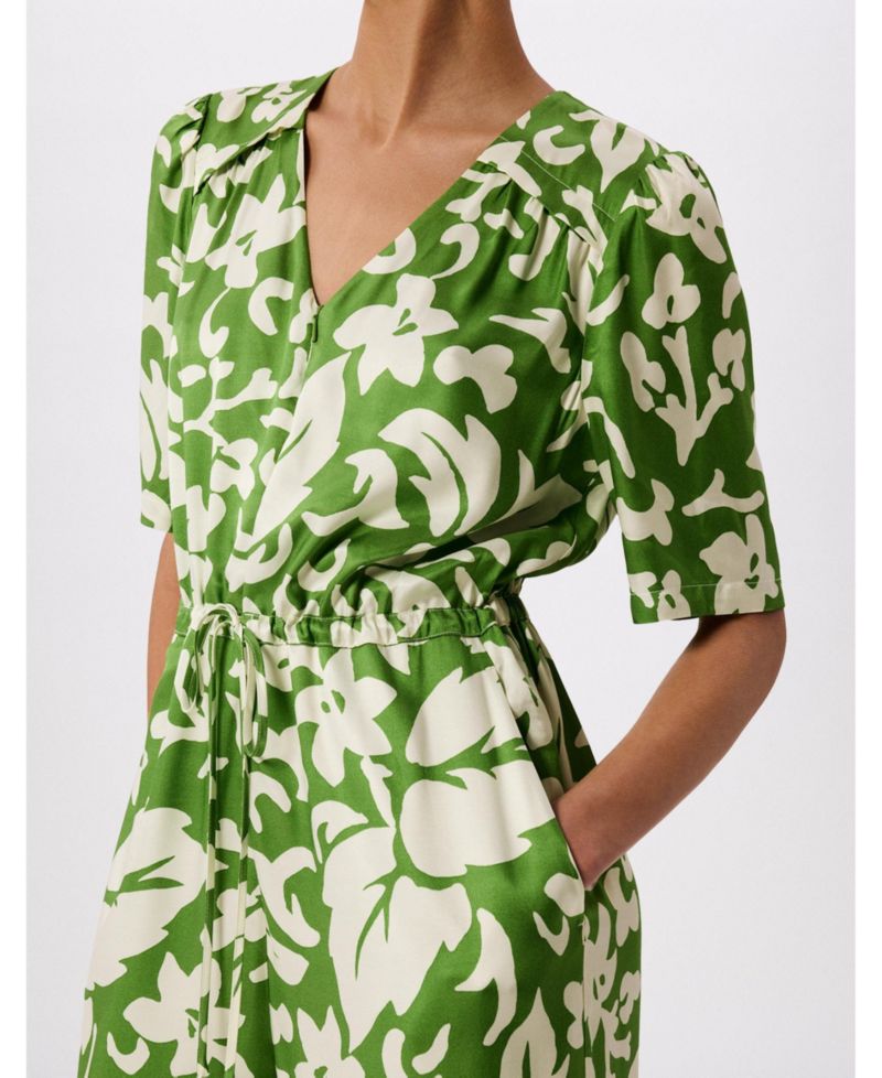 Women's Floral Tie Waist Jumpsuit
