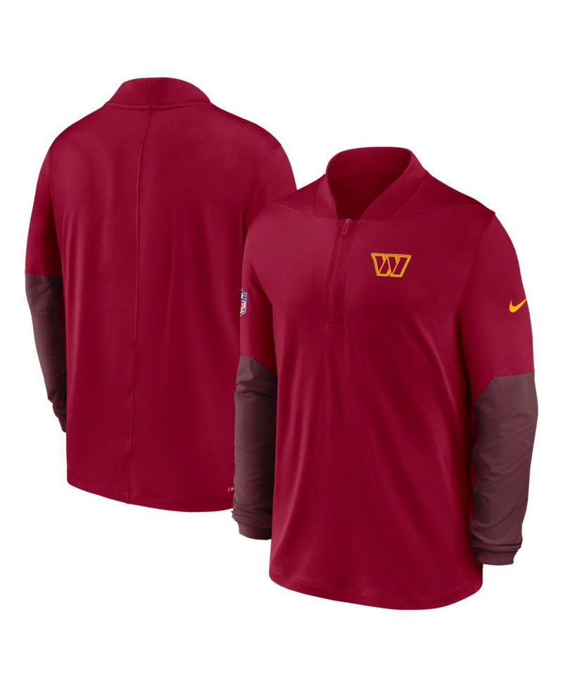 Men's Burgundy Washington Commanders Sideline Dri-FIT Half-Zip Pullover Hoodie
