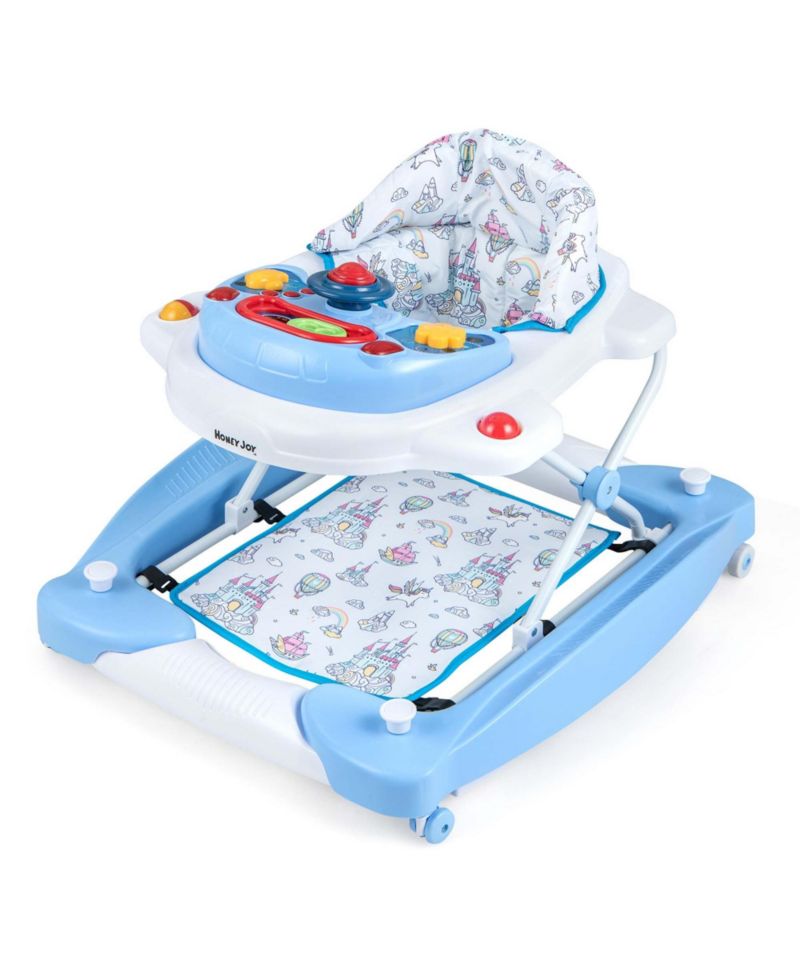 6 in 1 Baby Walker Adjustable Toddler Activity Center with Music Tray
