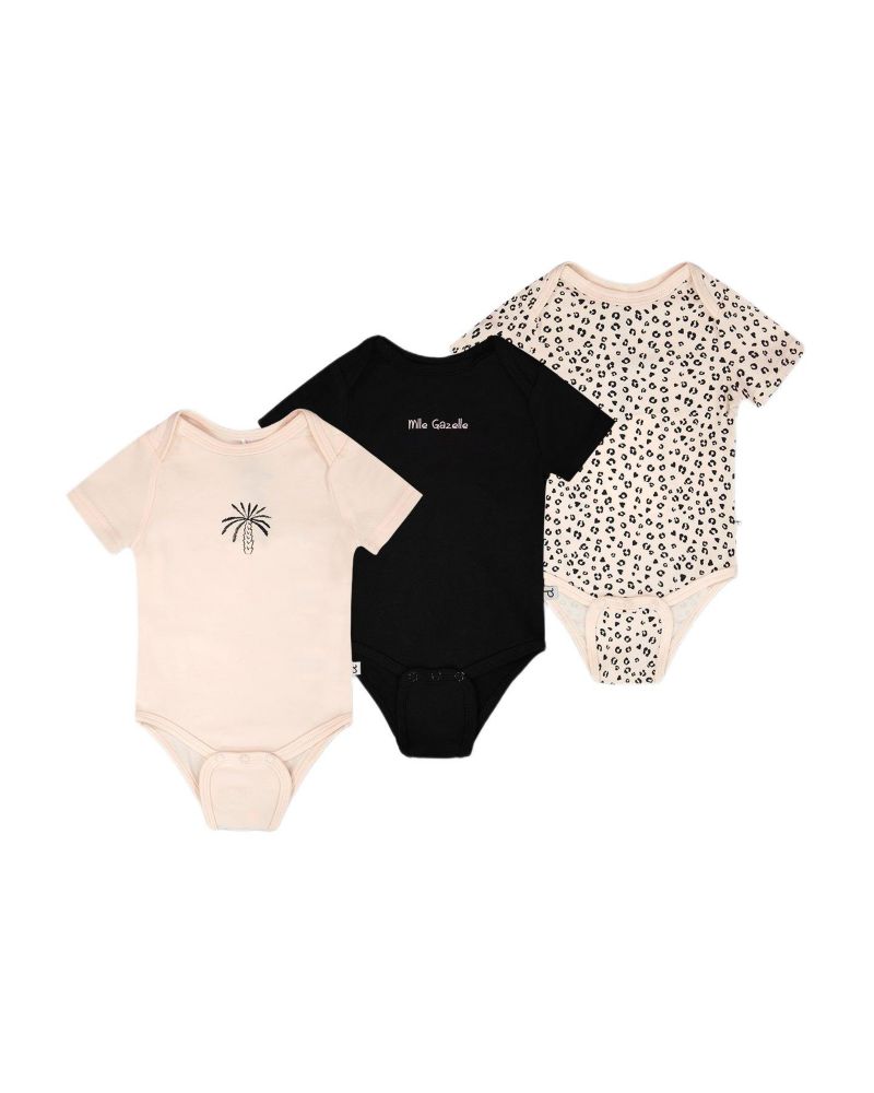 Baby Girls Evolutive Cotton Jersey 3 Pack Onesie