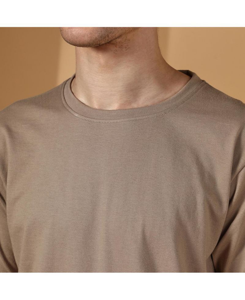 Men's Cloud Grey Solid Regular T-Shirt