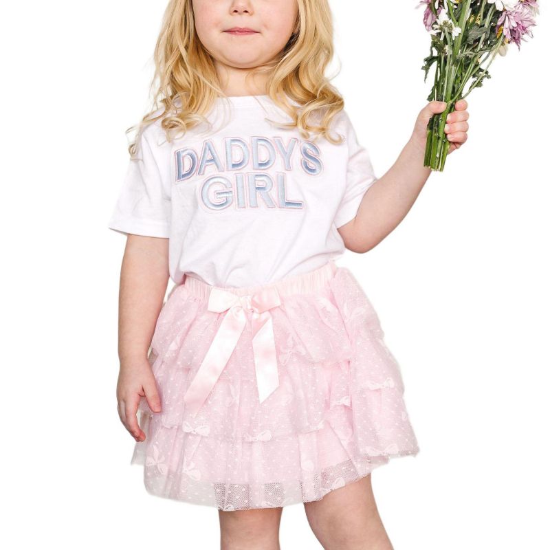 Big Girls Daddy's Patch Short Sleeve T-Shirt