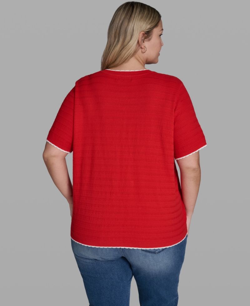 Plus Size Button-Front Sweater