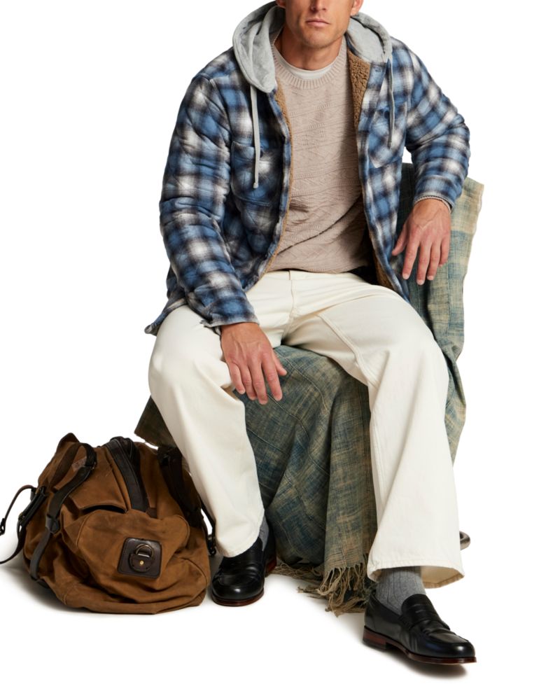 Men's Quilted Sherpa Shirt Jacket