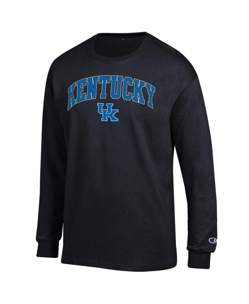 Men's Black Kentucky Wildcats Arch Over Logo Long Sleeve T-Shirt