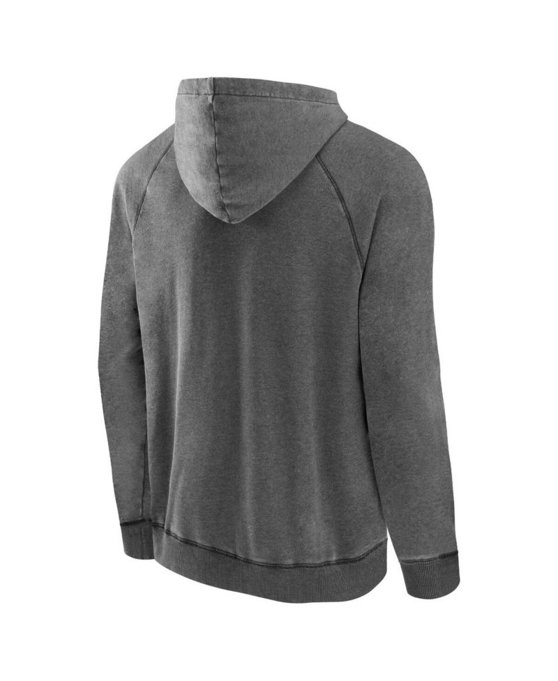 Men's Gray Brooklyn Nets Acquisition True Classics Vintage-Like Snow Wash Pullover Hoodie