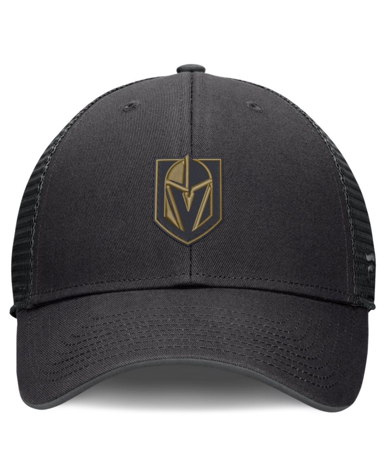 Men's Black Vegas Golden Knights Fundamental Limits Trucker Adjustable Hat