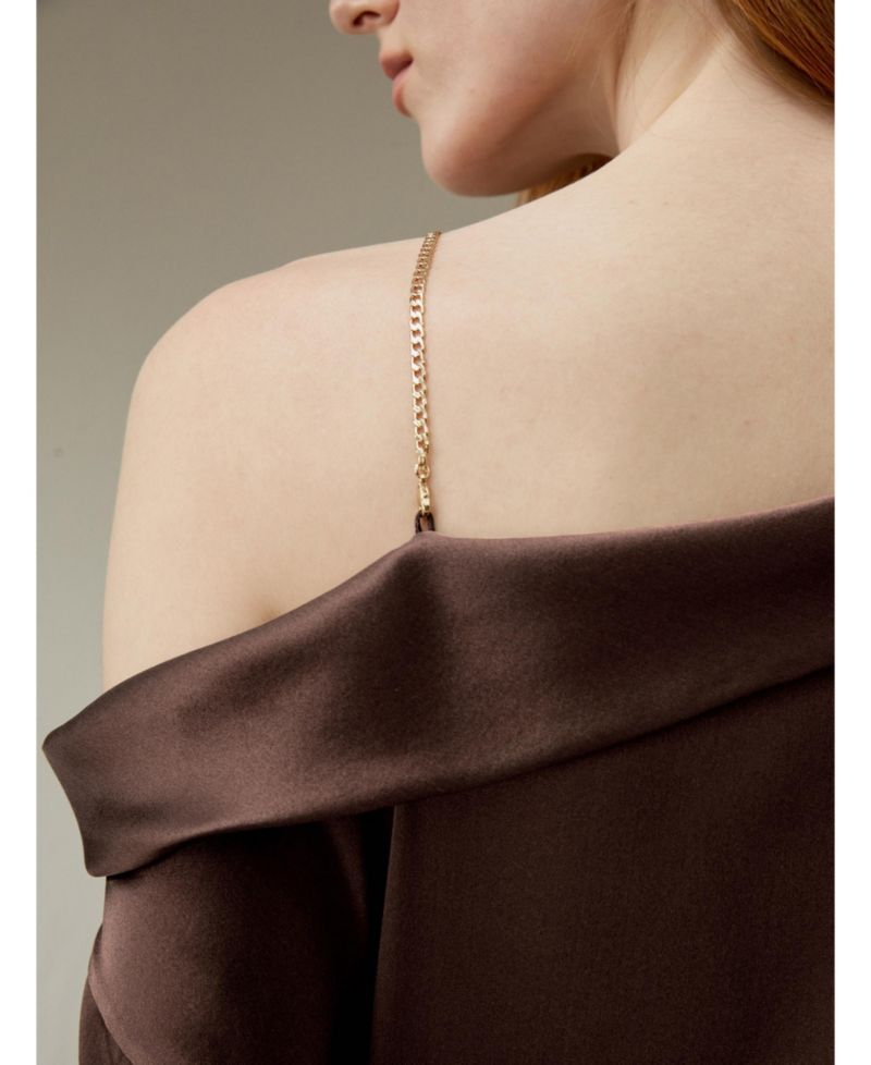 Women's Silk Chic One-Shoulder Top