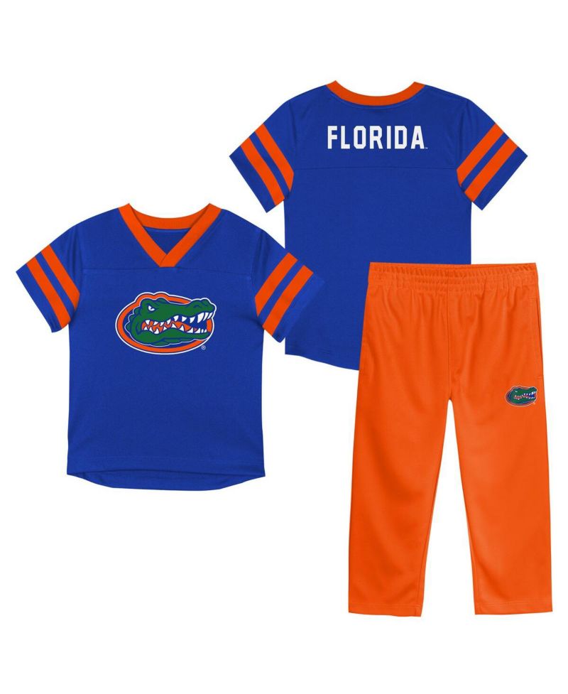 Big Boys and Girls 2-Piece Royal Florida Gators Red Zone V-Neck Top and Pants Set