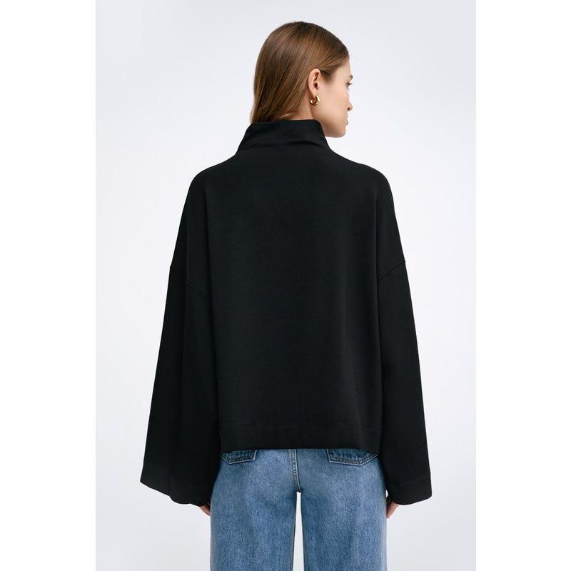 Women's Amanda Oversized High-Neck Wide-Sleeve Casual Sweatshirt