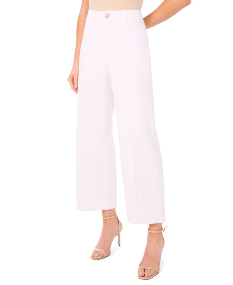Women's Wide-Leg Pintuck Jeans