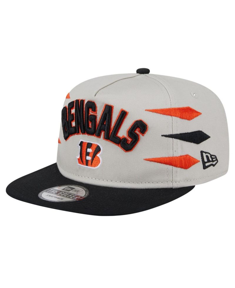 Men's Stone/Orange Cincinnati Bengals Athletic Golfer Snapback Hat