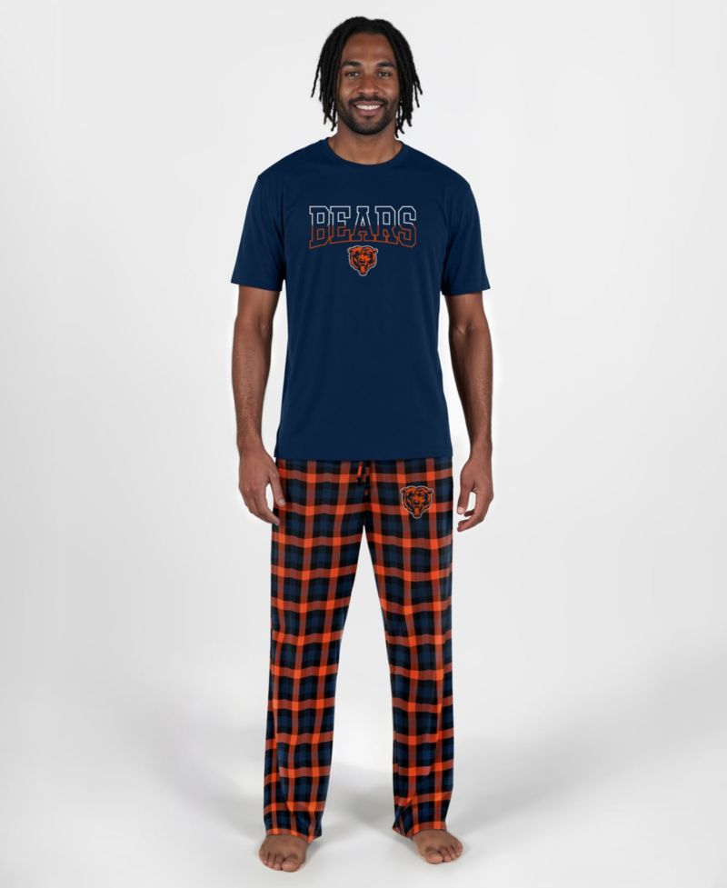 Men's Navy Chicago Bears Highland Sleep Set