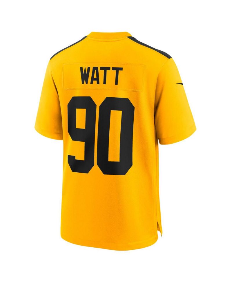 Big Boys and Girls T.J. Watt Gold Pittsburgh Steelers Alternate 1933 Throwback Game Jersey