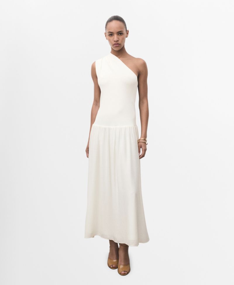 Women's Asymmetrical Combined Knitted Dress